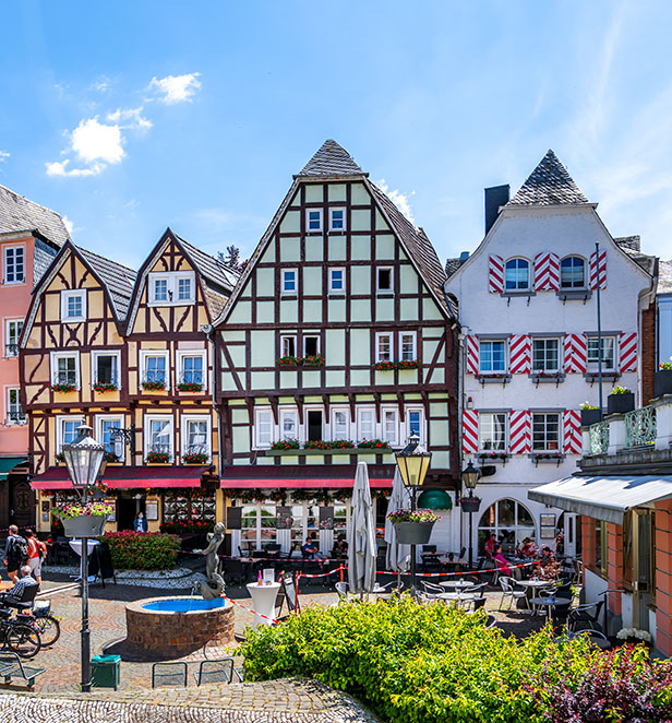 Castle Square in Linz am Rhein, Germany 