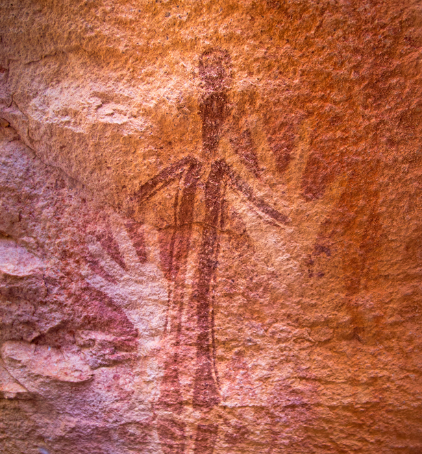 Windjana rock art in Kimberley, WA